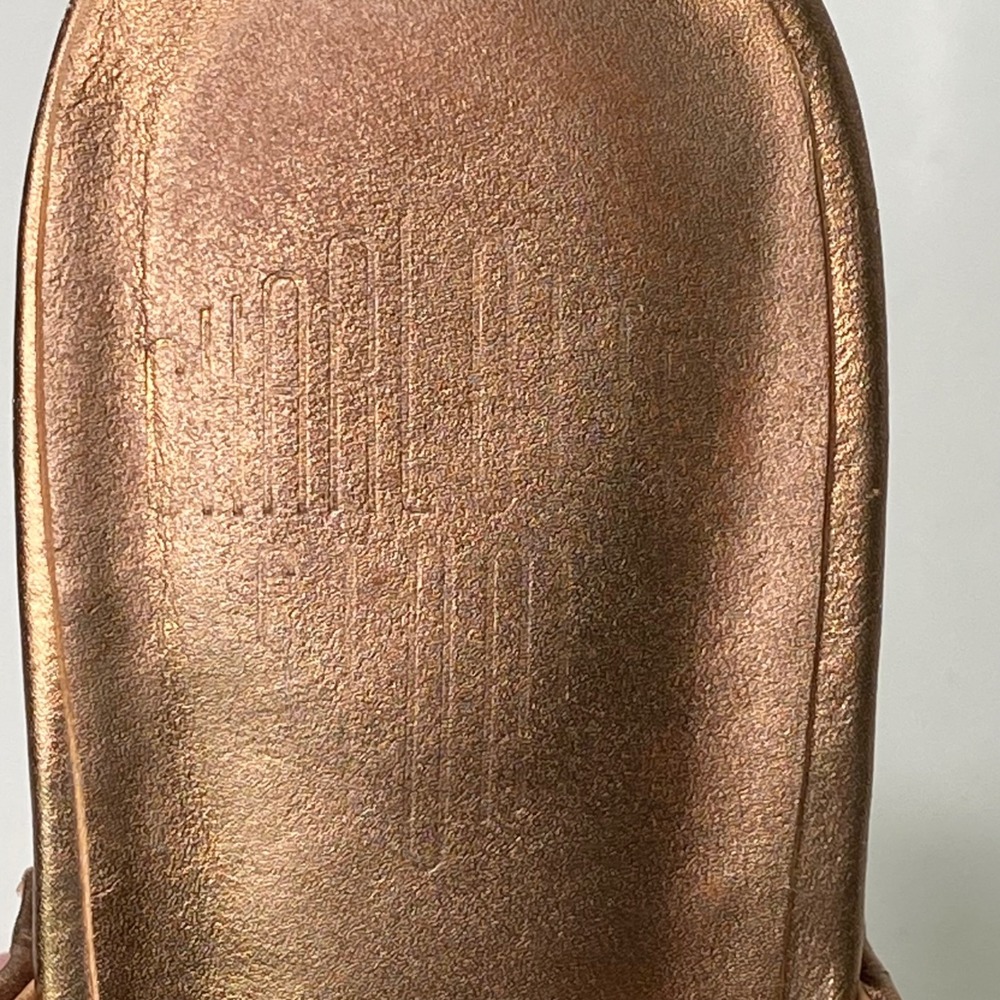 Charlotte Stone Marlo Clogs Bronze Metallic Leather Wooden Platform Heel Boho 9 - Picture 11 of 16